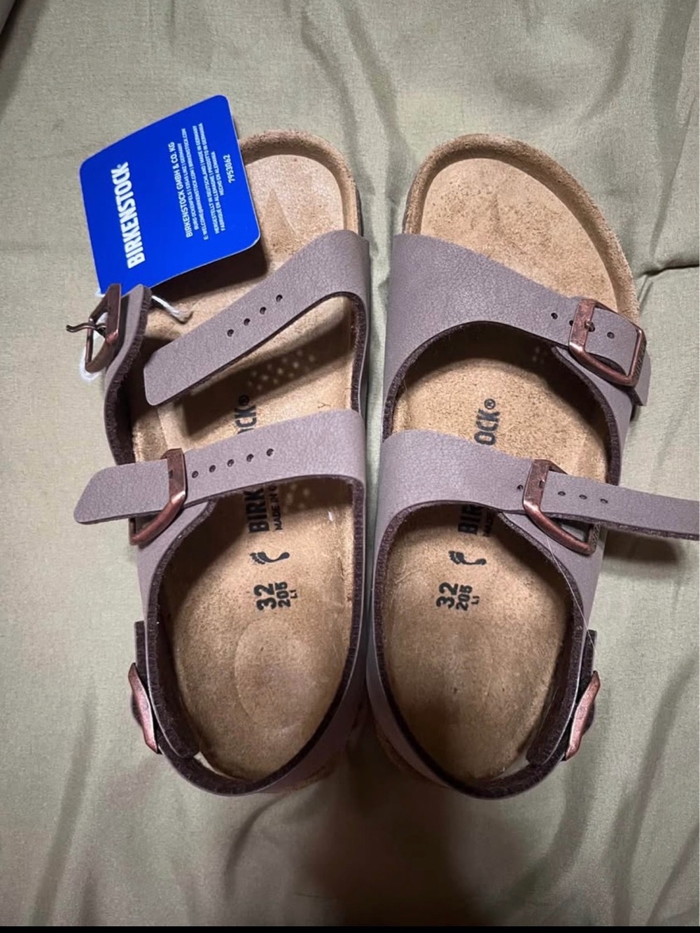 Birkenstock Kids Double-Strap Sandals in Taupe Brown